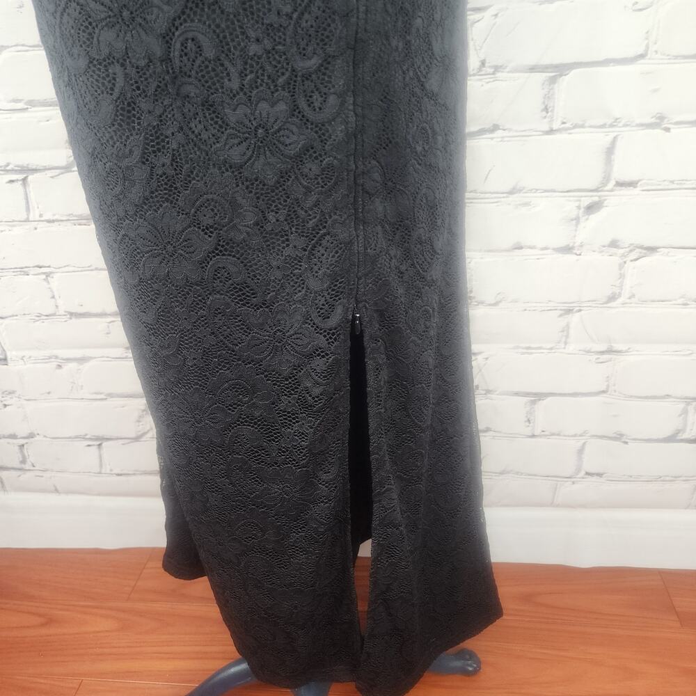 VFSHOW Dress Womens XL Maxi High Slit Witchcore Whimsygoth Vampire Romantic goth - Picture 8 of 12